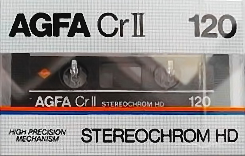 Compact Cassette AGFA Stereochrom HD 120 "Cr II" Type II Chrome 1982 Europe