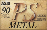 Compact Cassette AXIA PS-Metal 90 "PSM C 90" Type IV Metal 1992 Japan