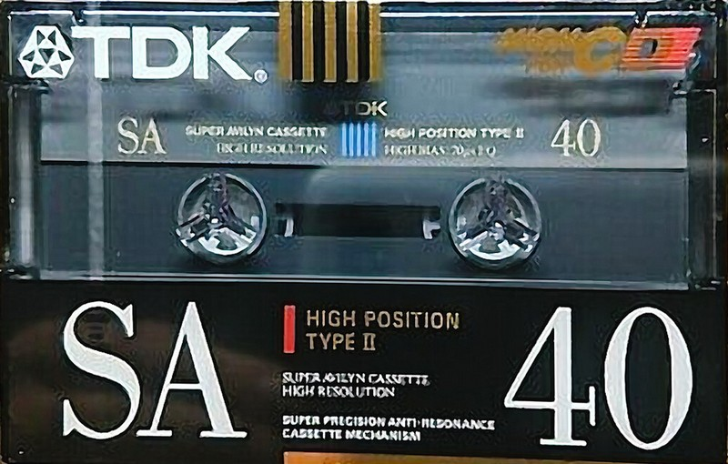 Compact Cassette TDK SA 40 "SA-40M" Type II Chrome 1990 Japan