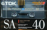 Compact Cassette TDK SA 40 "SA-40M" Type II Chrome 1990 Japan