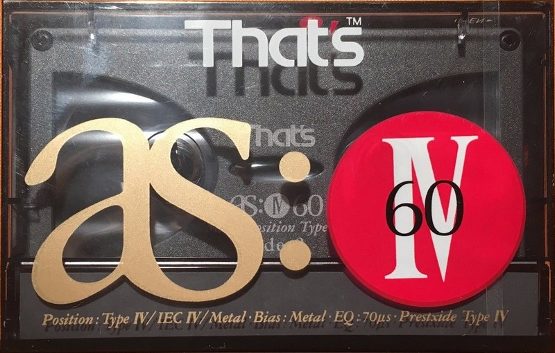 Compact Cassette Thats AS IV 60 Type IV Metal 1990 Europe