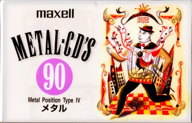 Compact Cassette Maxell Metal CD's 90 "MCDS-90J" Type IV Metal 1995 Japan