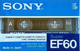 Compact Cassette Sony Super EF 60 "EF60s" Type I Normal 1985 Europe