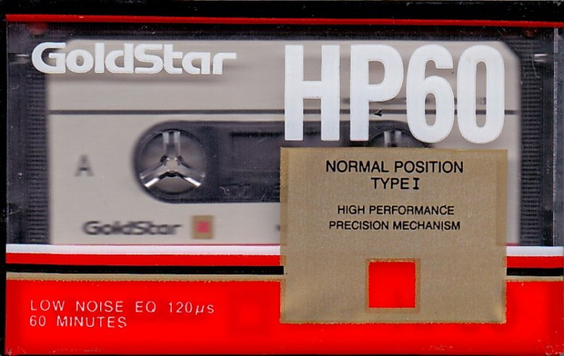 Compact Cassette Goldstar HP 60 "FAKE (counterfeit)" Type I Normal 1989 USA