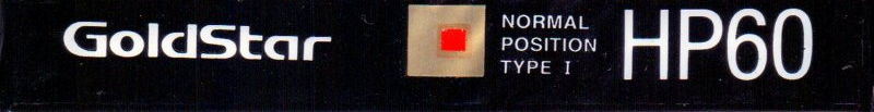 Compact Cassette Goldstar HP 60 "FAKE (counterfeit)" Type I Normal 1989 USA