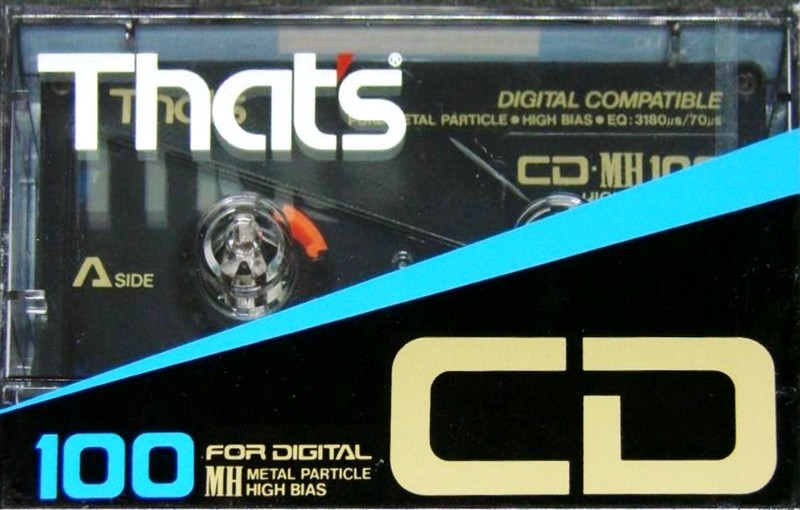 Compact Cassette Thats CD 100 "CD-MH" Type II Chrome 1987 USA