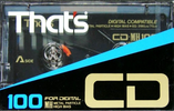 Compact Cassette Thats CD 100 "CD-MH" Type II Chrome 1987 USA