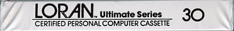 Compact Cassette Loran 30 Computer Cassette 1985 USA