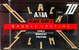 Compact Cassette AXIA Black Slim II 70 "BLACK2 S 70" Type II Chrome 1991 Japan