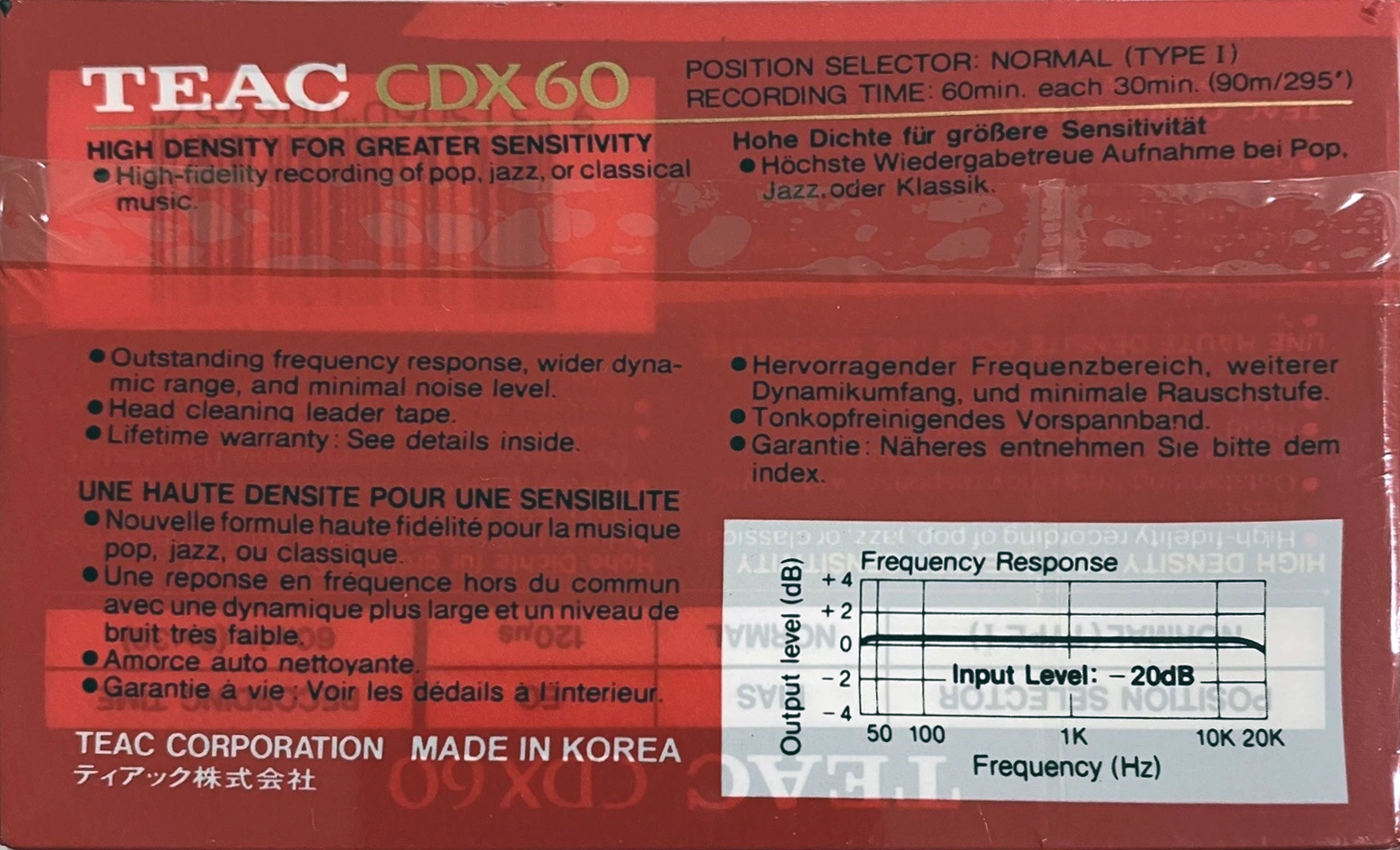 3 pack Teac CDX 60 Type I Normal 1990 Europe