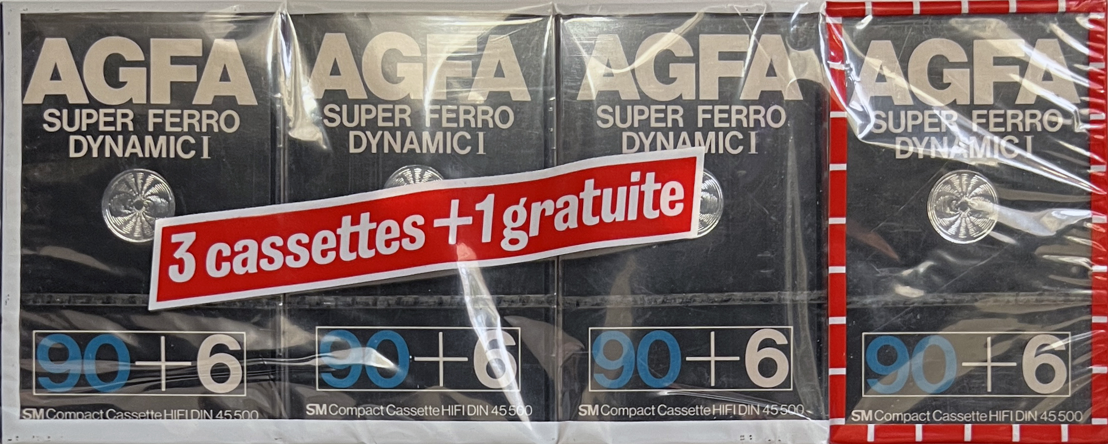 4 pack AGFA Super Ferro Dynamic I 90+6 Type I Normal 1980 France