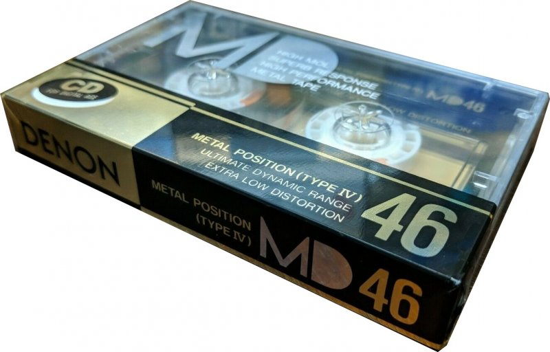 Compact Cassette Denon MD 46 "MD46M" Type IV Metal 1987 Japan