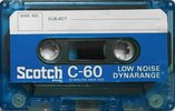 Compact Cassette Scotch Dynarange 60 "C-60-LD" Type I Normal 1973 Japan