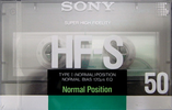 Compact Cassette Sony HF-S 50 Type I Normal 1988 Japan