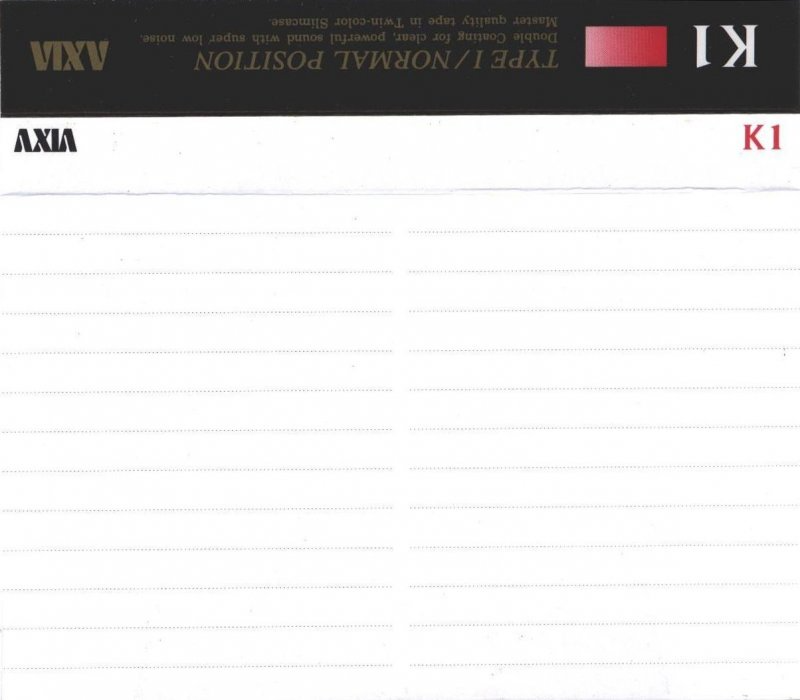 Compact Cassette AXIA K1 46 "K1B 46" Type I Normal 1995 Japan