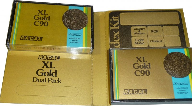 2 pack Racal XL Gold 90 Type I Normal 1982 UK