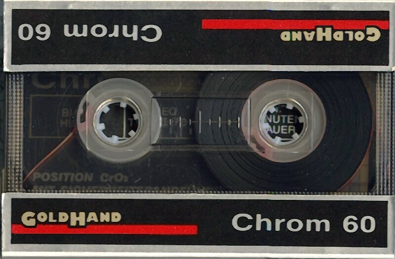 Compact Cassette GoldHand 60 Type II Chrome Hong Kong