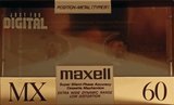 Compact Cassette Maxell MX 60 Type IV Metal 1990 Japan