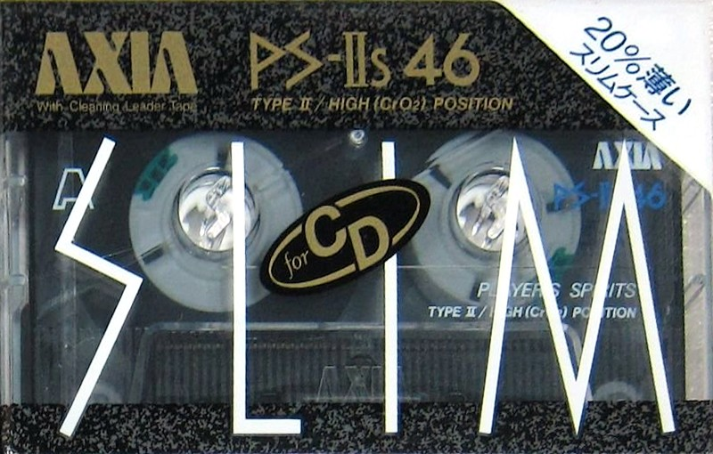 Compact Cassette AXIA PS-IIs 46 "PS-2s S 46" Type II Chrome 1989 Japan