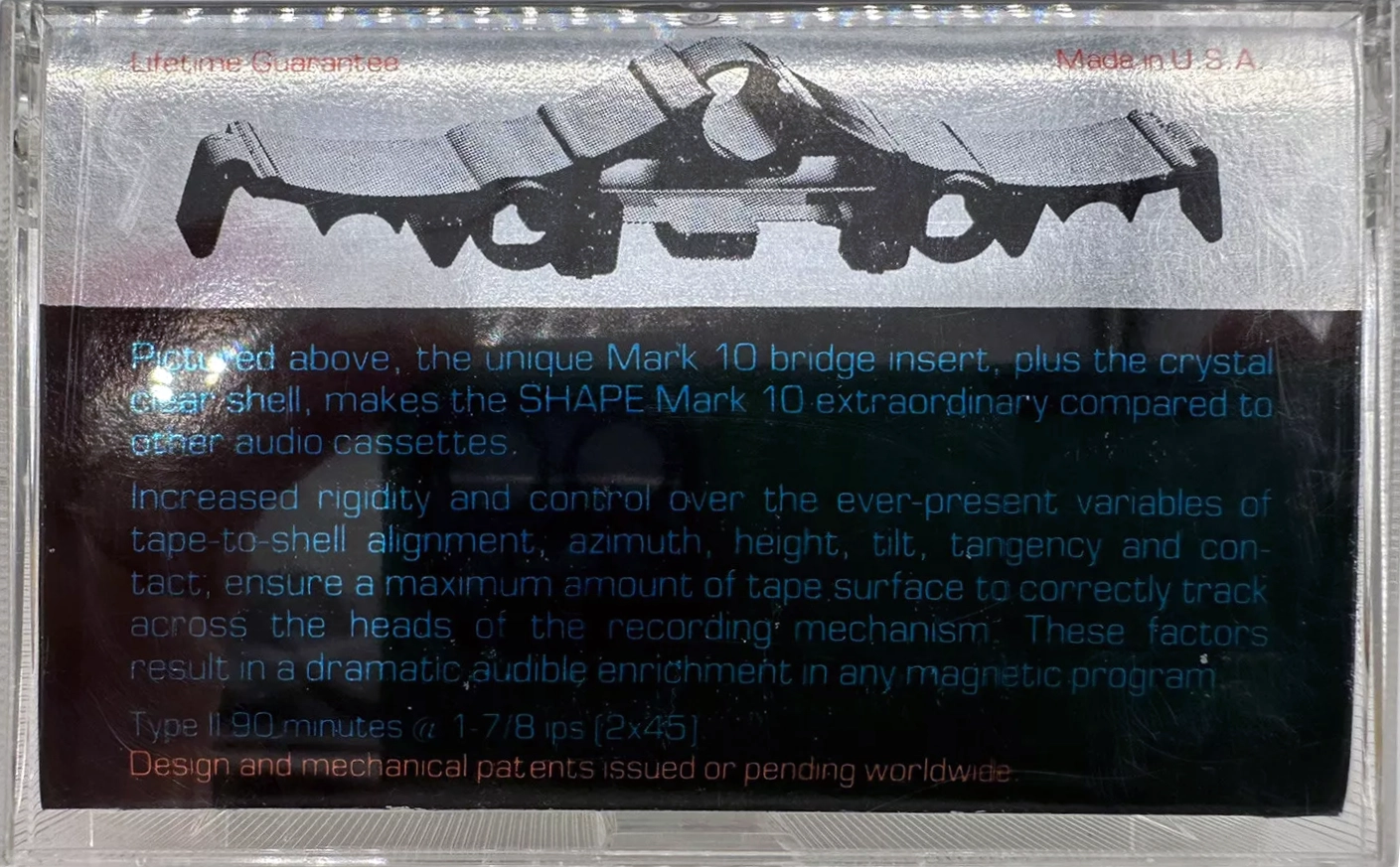 Compact Cassette Shape Mark 10 CX 90 Type II Chrome 1983 USA