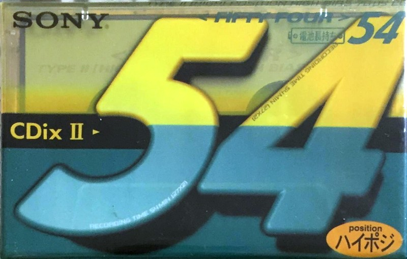 Compact Cassette Sony CDix II 54 "C-54CDX2E" Type II Chrome 1997 Japan