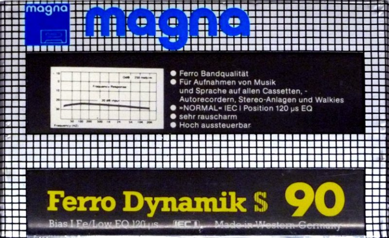 Compact Cassette Magna Ferro Dynamic S 90 "Ferro Dynamik S" Type I Normal 1984 Germany