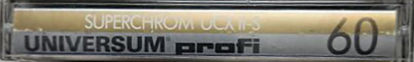 Compact Cassette Universum UCX II-S 60 Type II Chrome 1986 Europe