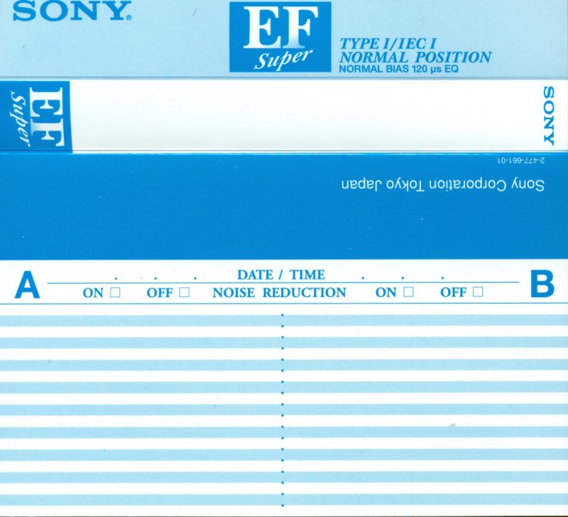 Compact Cassette Sony Super EF 60 Type I Normal 1995 Europe