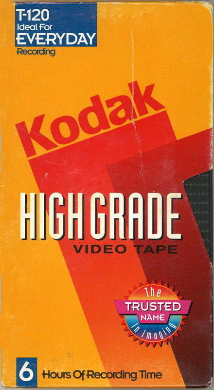 VHS, Video Home System Kodak HG 120 "HGT-120" Type I Normal USA