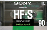 Compact Cassette Sony HF-S 90 Type I Normal 1988 Europe