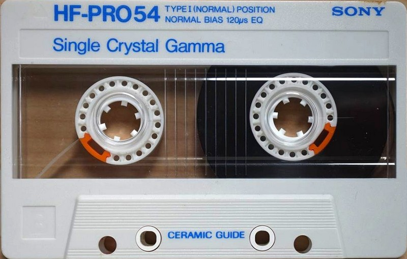 Compact Cassette Sony HF-Pro 54 "HF-PRO 54N" Type I Normal 1986 Japan