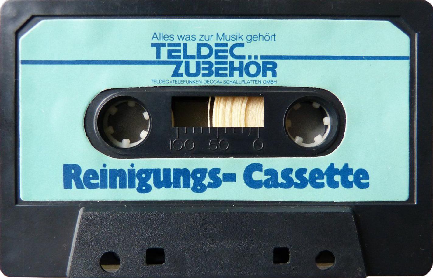 Compact Cassette Teldec Zubehor "Telefunken-Decca" Cleaning Cassette 1980 Germany