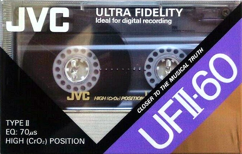 Compact Cassette JVC UFII 60 Type II Chrome 1990 North America