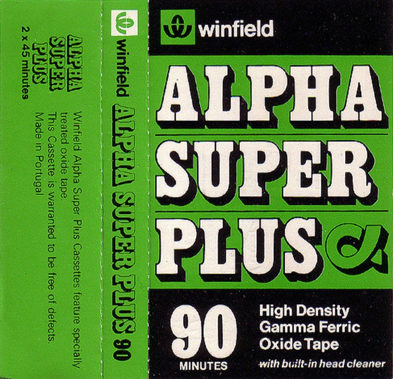 Compact Cassette Winfield Alpha Super Plus 90 Type I Normal 1979 UK