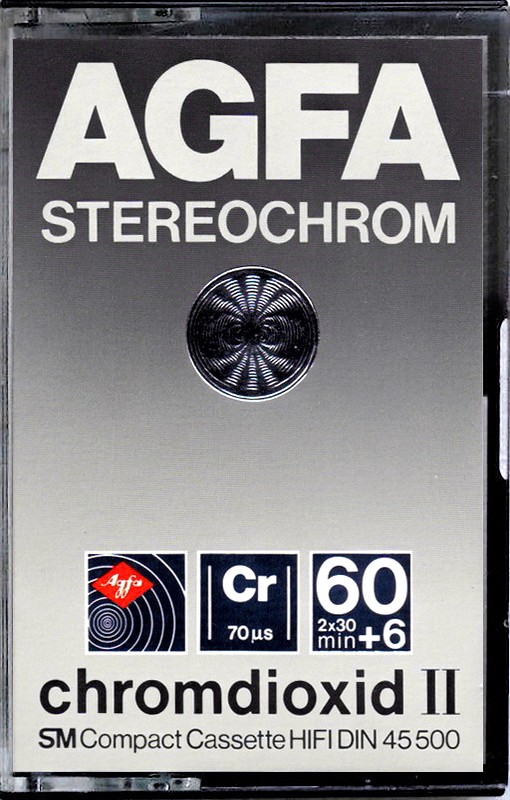 Compact Cassette AGFA Stereochrom 60+6 Type II Chrome 1980 Europe