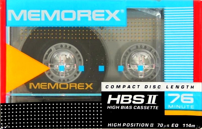 Compact Cassette Memorex HBS II 76 Type II Chrome 1989 North America