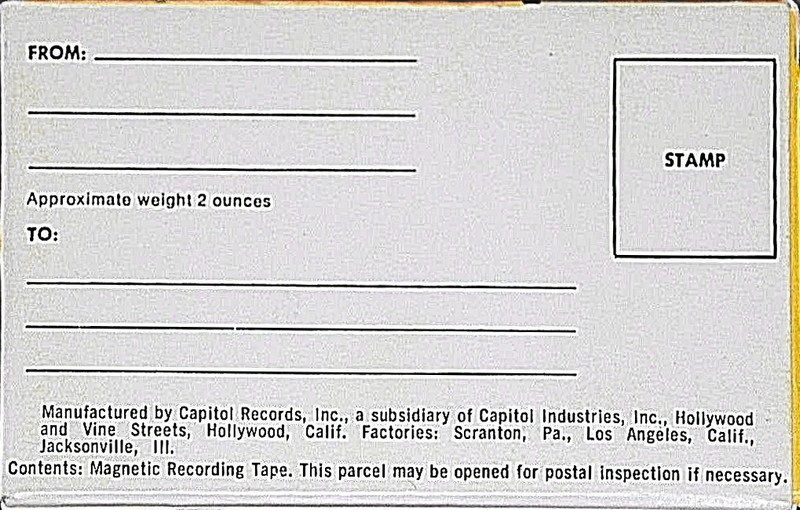 Compact Cassette Capitol 60 Type I Normal 1968 USA