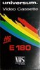 VHS, Video Home System Universum 180 Type I Normal Europe