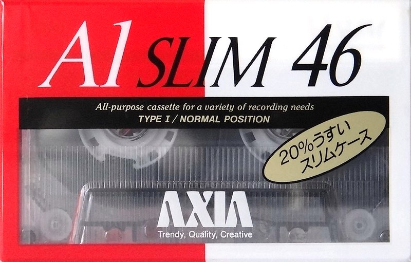 Compact Cassette AXIA A1 46 "A1S 46 Slim" Type I Normal 1991 Japan