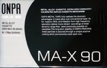 Compact Cassette ONPA MA-X 90 Type IV Metal 1990 Thailand