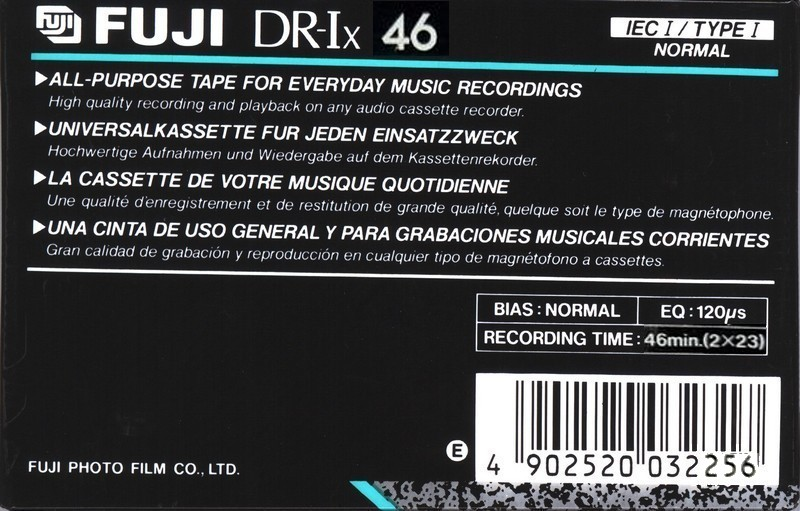 Compact Cassette Fuji DR-Ix 46 Type I Normal 1990 Europe