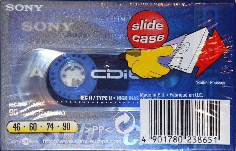 Compact Cassette Sony CDit II 90 "C-90CDIT2C" Type II Chrome 1998 Europe