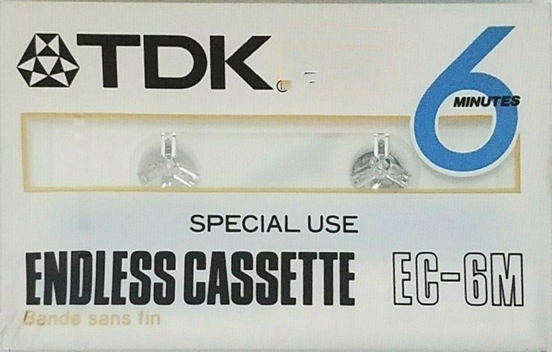 Compact Cassette TDK EC Endless 6 "EC-6M" Endless Cassette 1987 North America