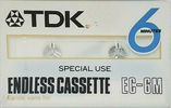 Compact Cassette TDK EC Endless 6 "EC-6M" Endless Cassette 1987 North America