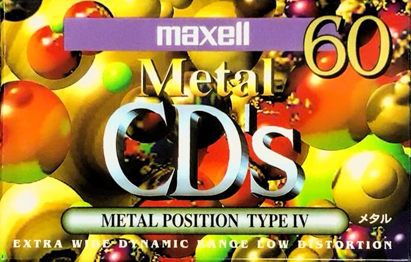 Compact Cassette Maxell Metal CD's 60 "MCDS-60G" Type IV Metal 1994 Japan