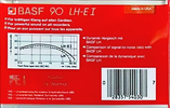 Compact Cassette BASF LH Extra I 90 "LH-E I" Type I Normal 1985 North America