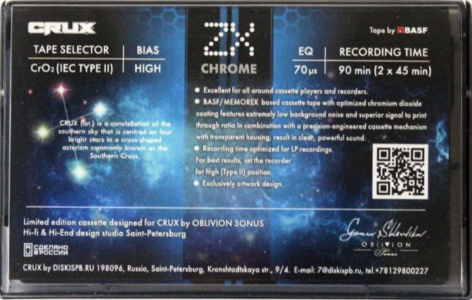 Compact Cassette CRUX ZX 90 Type II Chrome 2021 Worldwide