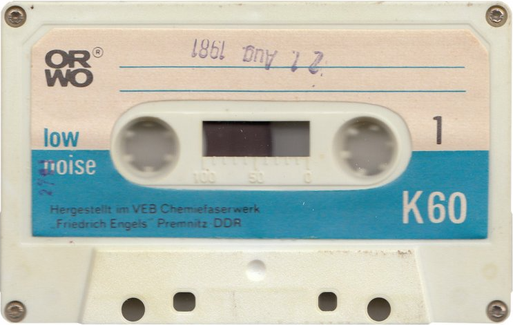 Compact Cassette ORWO 60 Type I Normal 1981 East Germany
