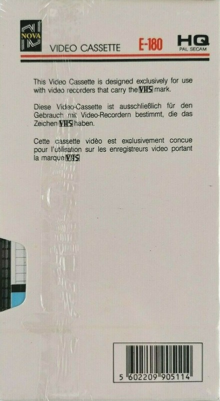 VHS, Video Home System Nova HQ 180 "Novarec" Type I Normal Europe