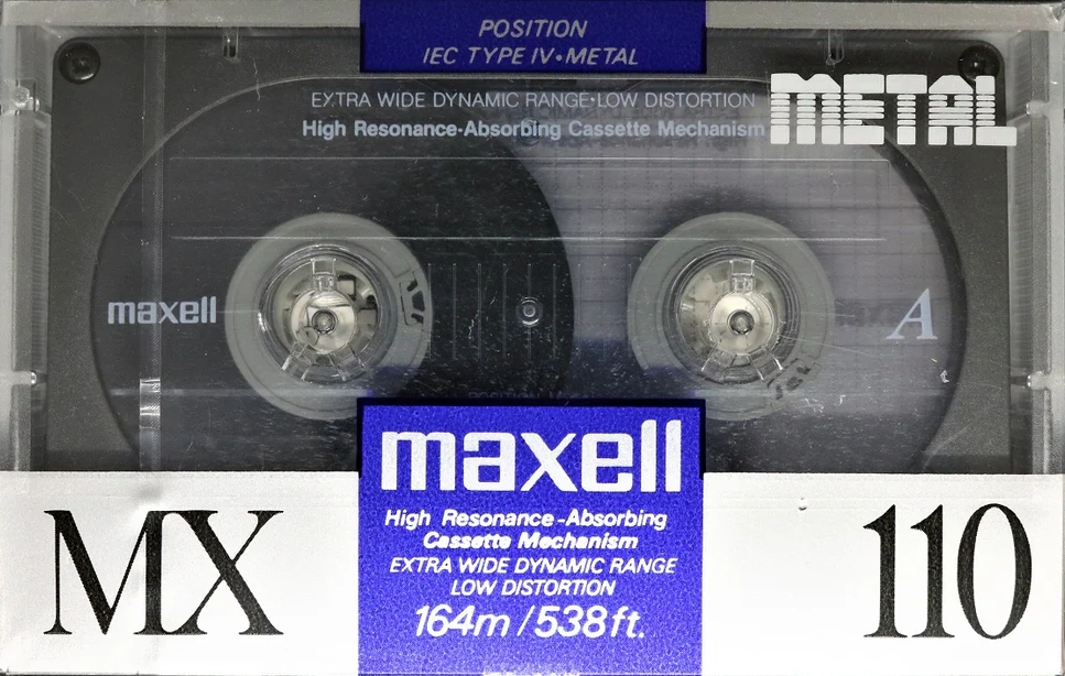 Compact Cassette Maxell MX 110 Type IV Metal 1990 USA